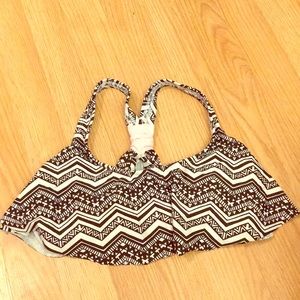 Black and white bikini top